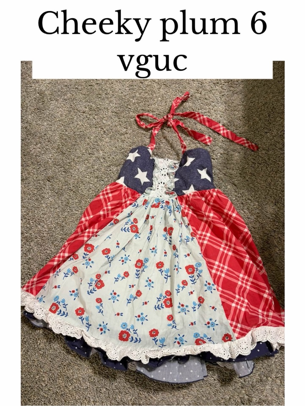 Cheeky plum 6 patriotic dress